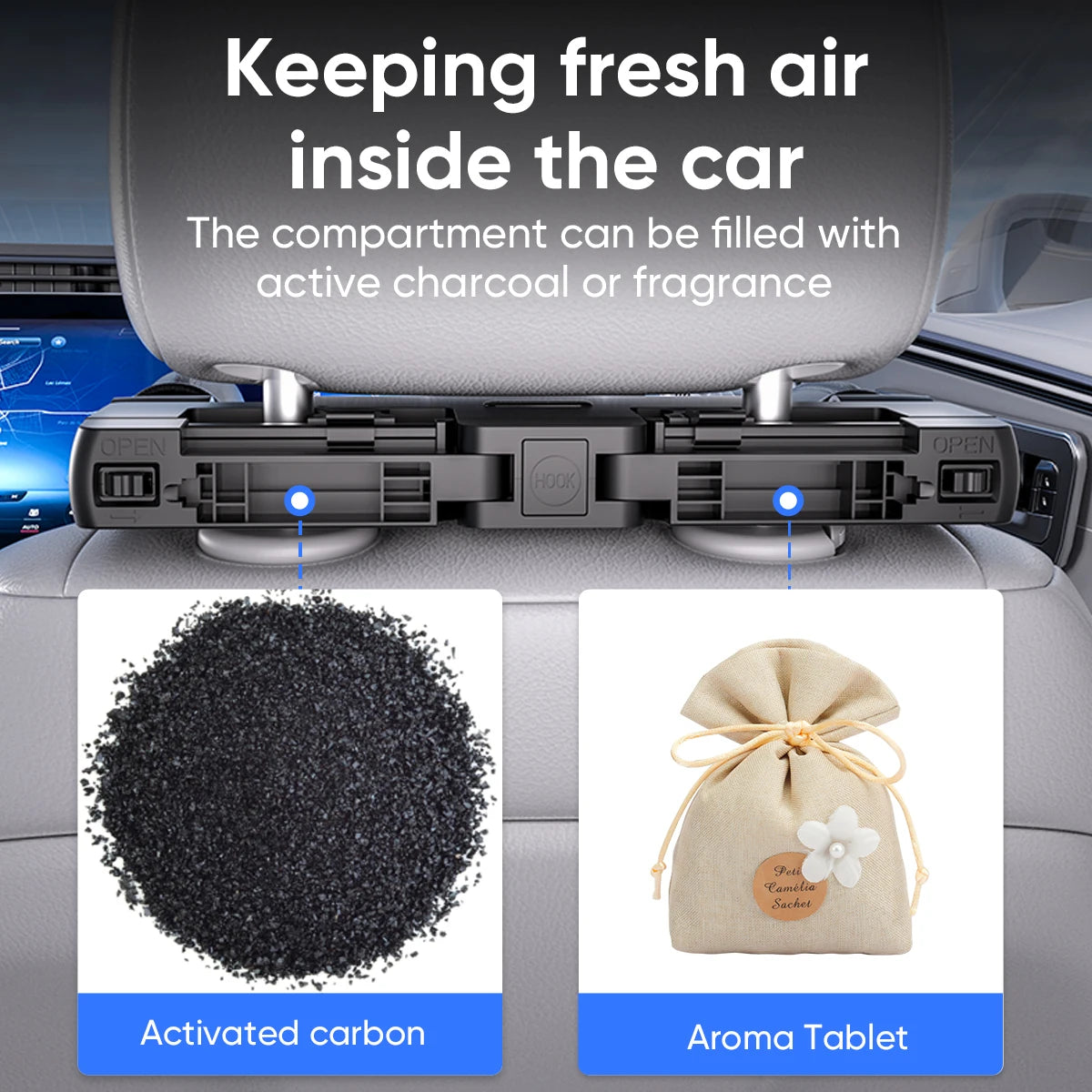 Adjustable Memory Foam Car Headrest Pillow – 180° Rotating Neck Support Cushion for Travel, Road Trips & Comfortable Car Sleeping