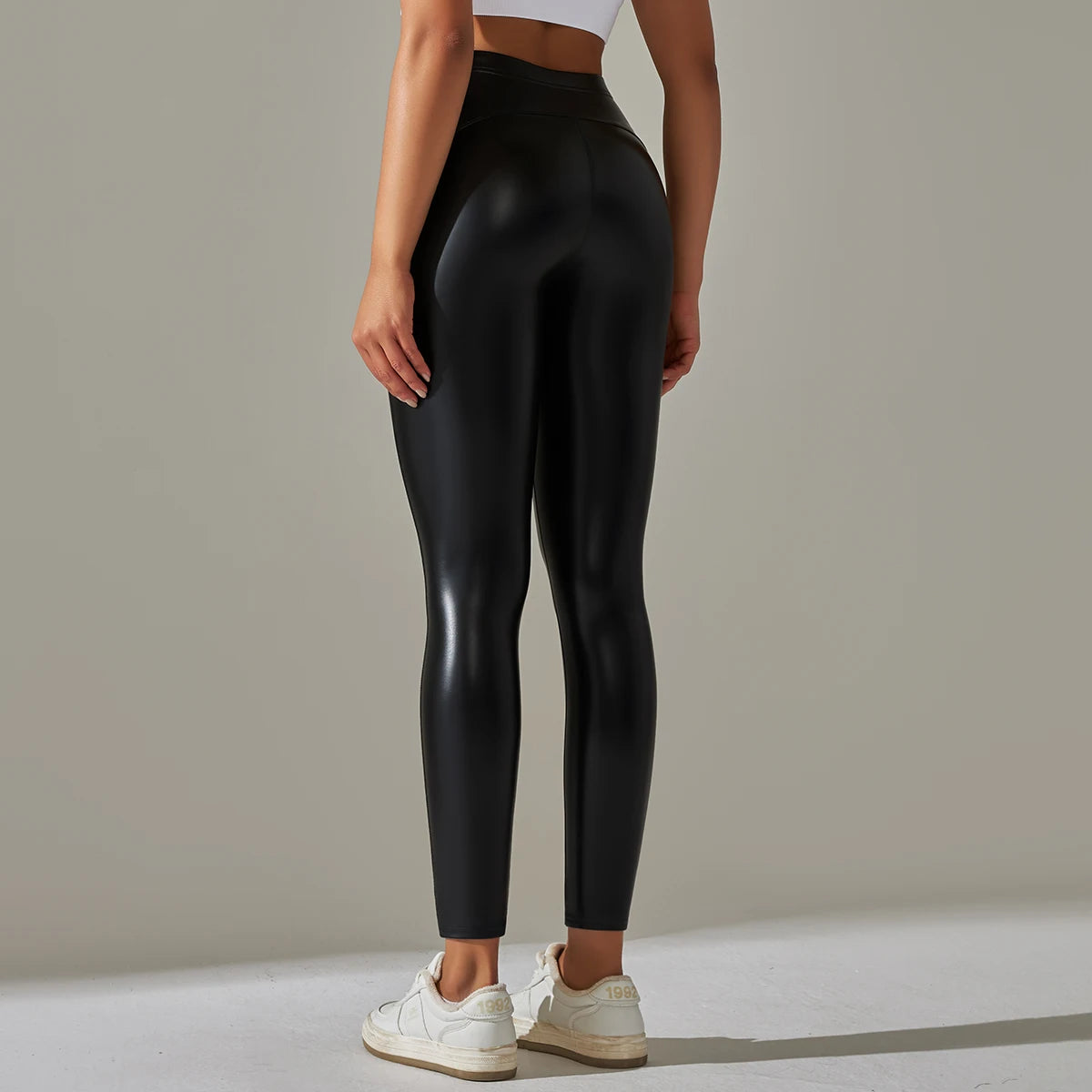 6 Color Autumn Winter Thin Velvet PU Leather Leggings Women High Elastic Waist Trousers Sexy Slimming Pants