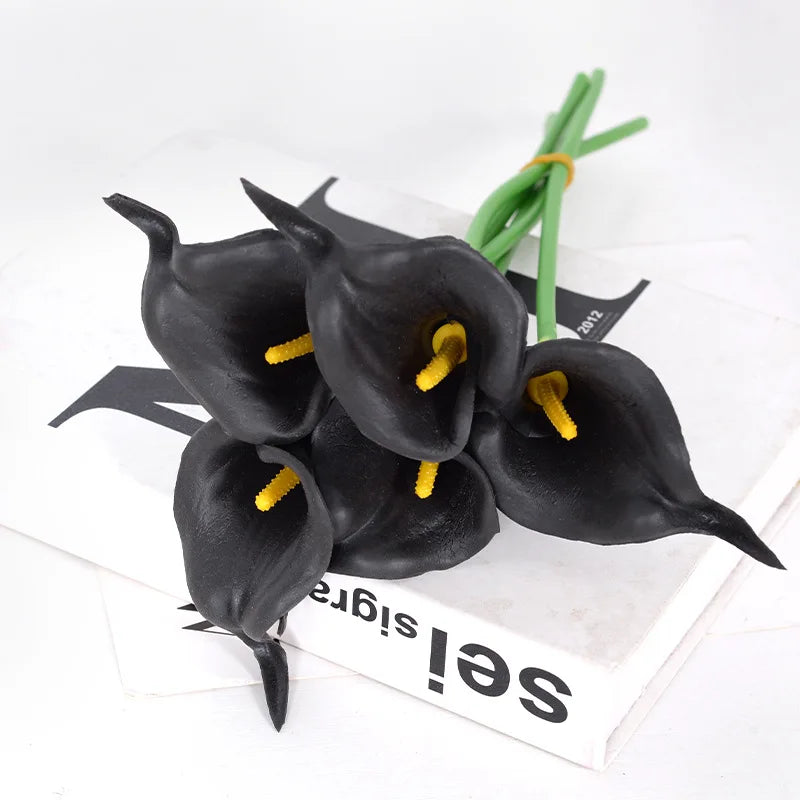 5/10/15/20pcs Real Touch Calla Lily Artificial Flowers – Realistic Faux Calla Lily Bouquet for Wedding Bridal Arrangements, Home Décor & Floral Decoration