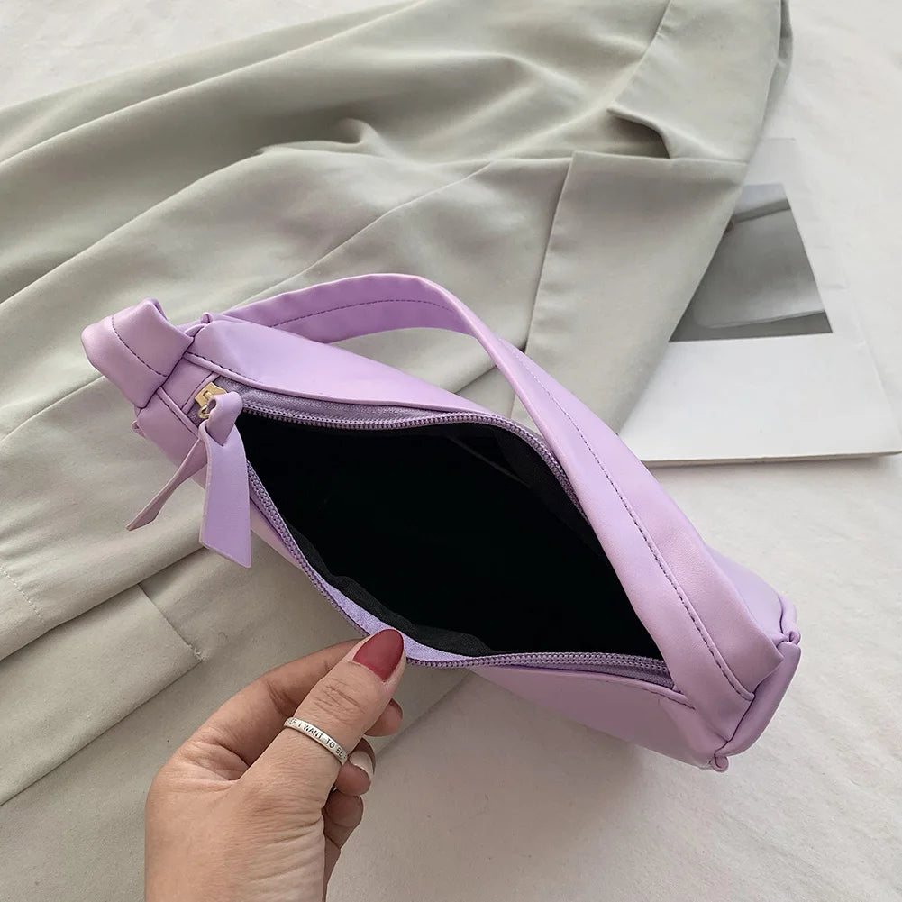 Bolso de hombro retro de piel sintética para mujer – Bolso de mano de moda con asa superior, monedero informal de color sólido para mujer