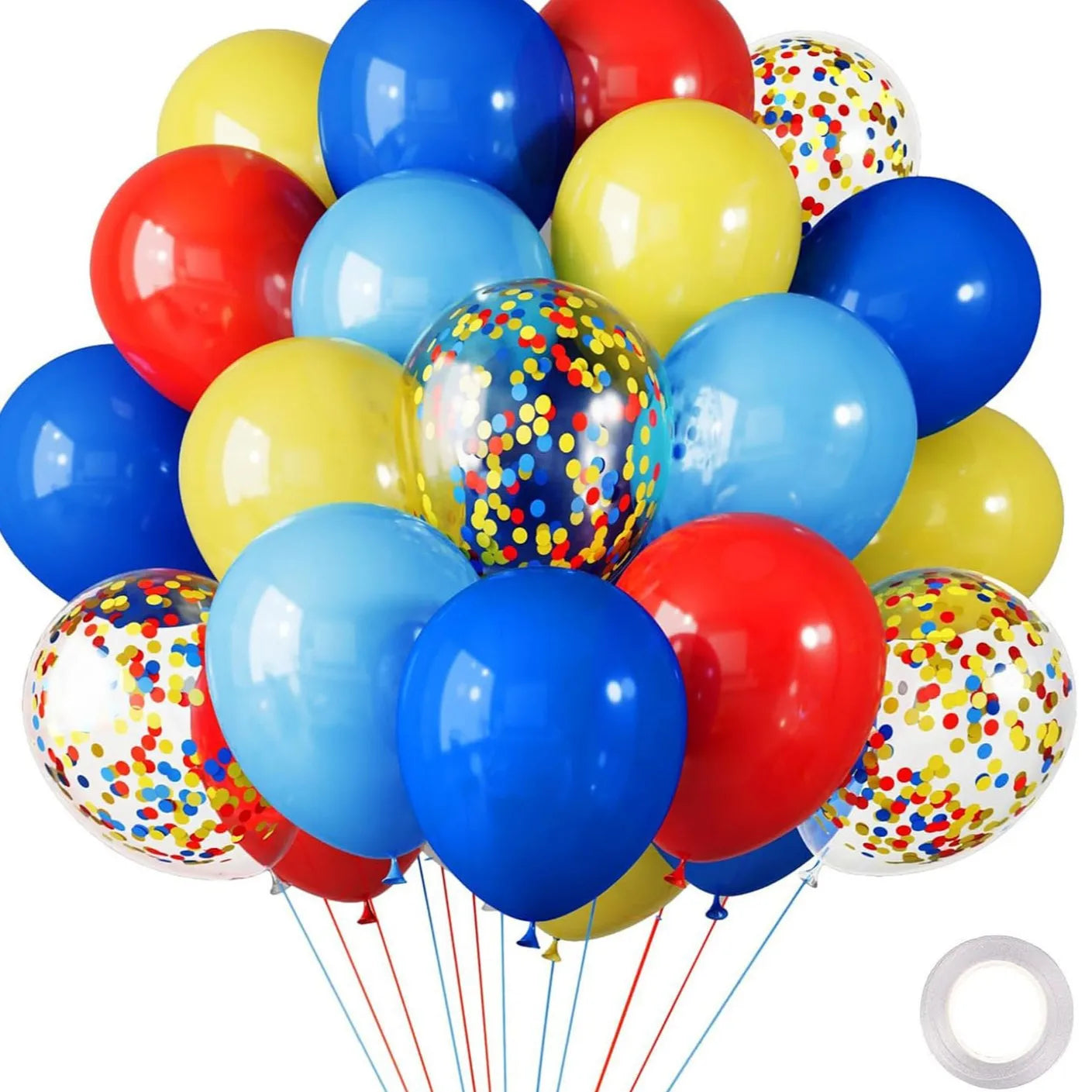 30 Globos de Látex Cromados – Globos de Helio Metálicos Blancos, Rosas y Azules para Decoración de Bodas, Cumpleaños, Baby Showers y Fiestas