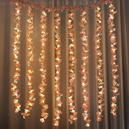 180cm Artificial Sakura Flower Vine – Silk Cherry Blossom Garland for Wedding, Garden, Arch & Home Décor