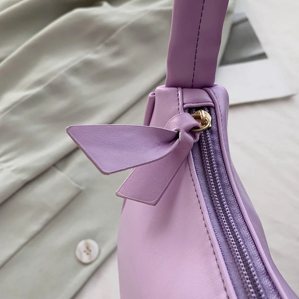 Bolso de hombro retro de piel sintética para mujer – Bolso de mano de moda con asa superior, monedero informal de color sólido para mujer