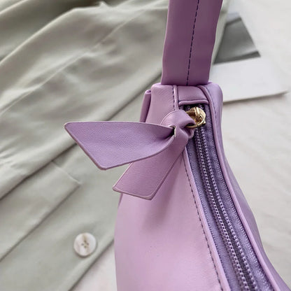 Bolso de hombro retro de piel sintética para mujer – Bolso de mano de moda con asa superior, monedero informal de color sólido para mujer