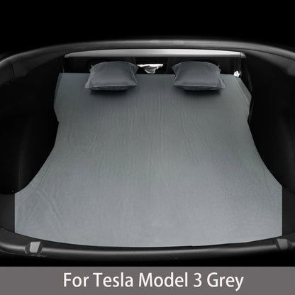 Matelas pneumatique gonflable pour Tesla Model 3 et Model Y (2017–2026) – Lit de voyage en daim pour le camping, les road trips et les aventures en plein air