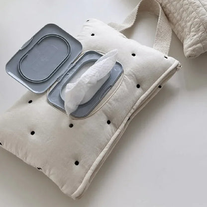Distributeur de mouchoirs pour poussette – Boîte à mouchoirs portable pour voiture et organiseur de serviettes en papier pour poussettes, sacs à langer et voyages