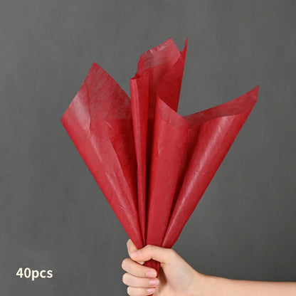 40 hojas de papel de envolver flores no tejido impermeable para ramos, arreglos florales y empaques de regalo