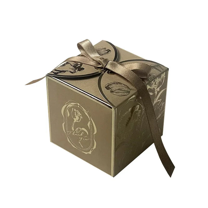 10/20/50/100PCS French Luxury Gold Candy Gift Boxes – Champagne Wedding Favor Boxes for Candy, Treats, Gifts & Elegant Party Packaging