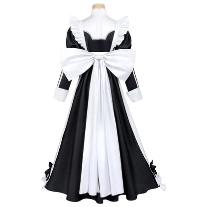 Death Game Maid Cosplay Costume – Ghost Maid Aoi Outfit | Anime Lolita-Style Dress with Hat Set (Women)