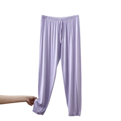 Plus Size Women's Modal Lantern Pants – Lightweight High-Waist Cuffed Casual Joggers for Summer Sports & Everyday Wear