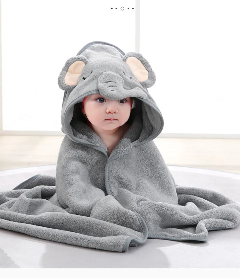 Toalla de Baño con Capucha para Bebé – Suave Manta de Baño y Arrullo para Recién Nacidos, Bebés y Niños Pequeños