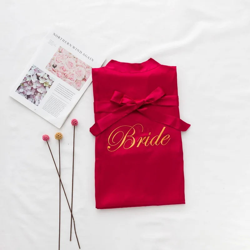 Women’s Summer Lace Kimono Robe – Bride & Bridesmaid Wedding Sleepwear Embroidered Bathrobe Night Dress