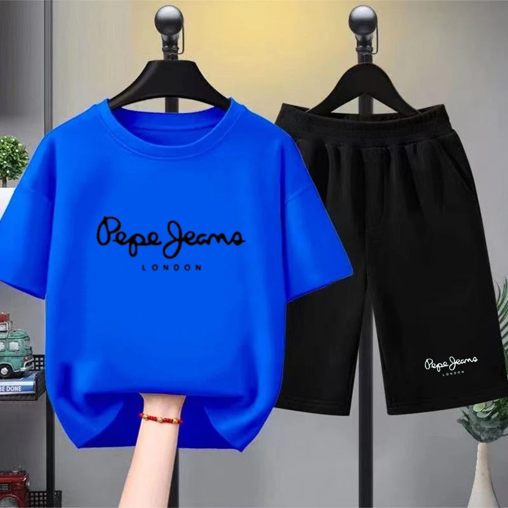 Kids 2-Piece T-Shirt & Shorts Set Casual Summer Outfit for Boys & Girls 3–12 Years