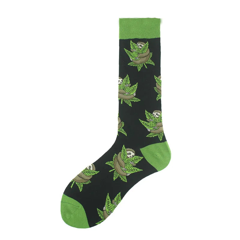 Funny Cotton Novelty Crew Socks – Alien, Planet, Shark, Dinosaur, Skateboard & Math Designs for Men & Women