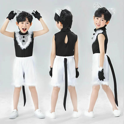 Cute Cat Cosplay Costume for Kids – Cat Girl & Cat Boy Animal Outfit for Children, Halloween Dance, Party & Dress-Up