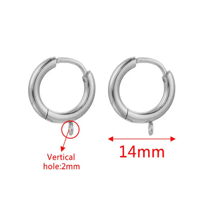 10-Piece Gold Stainless Steel Hoop Earring Hooks with Round Posts – DIY Earring Making Supplies & Jewelry Findings for Women