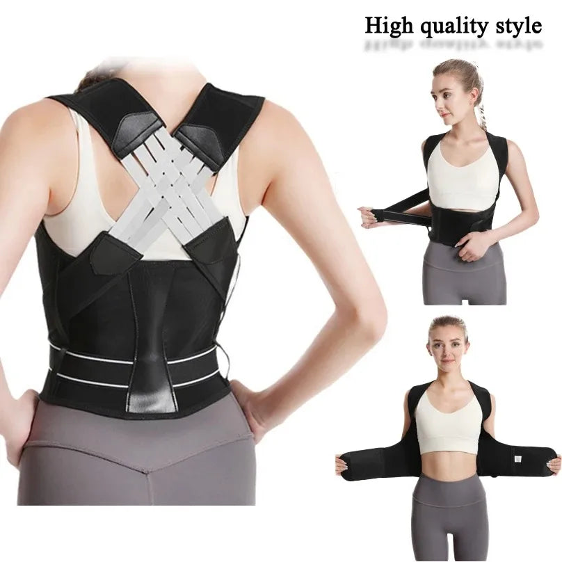 Ceinture correctrice de posture réglable – Soutien d'épaule respirant pour femmes, étudiants et enfants, soutien d'alignement du dos