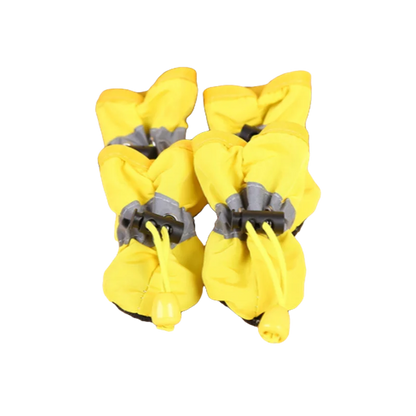 Bottes de pluie imperméables pour chien (lot de 4) – Chaussures antidérapantes pour petits chiens, chiots et chats