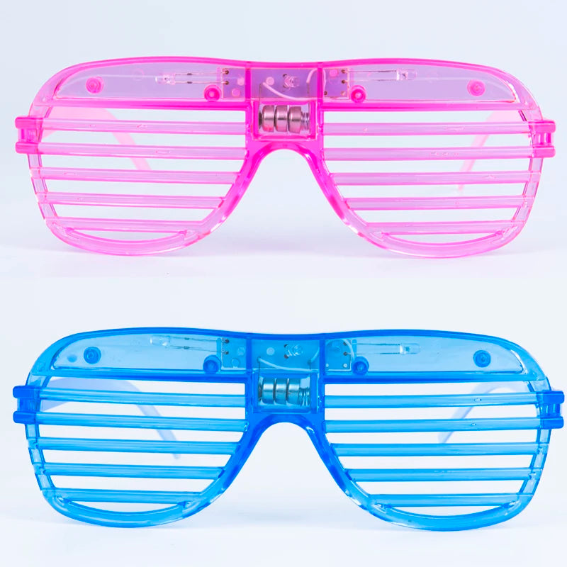 Lunettes de fête lumineuses à LED – Lunettes néon phosphorescentes 3 modes pour anniversaires, mariages et festivals
