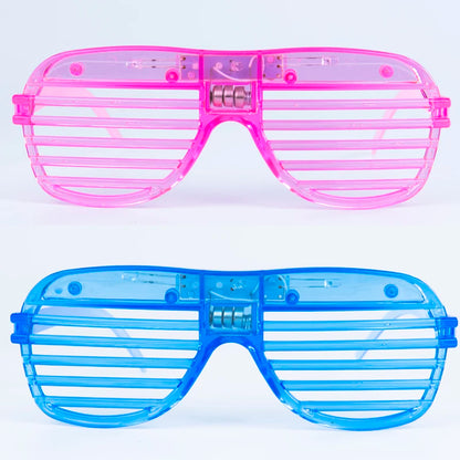 Lunettes de fête lumineuses à LED – Lunettes néon phosphorescentes 3 modes pour anniversaires, mariages et festivals