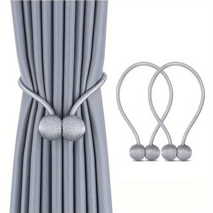 2PCS Magnetic Curtain Tiebacks – Earphone Design Curtain Holdbacks for Home, Bathroom & Shower Curtains, Decorative Buckle Accessories