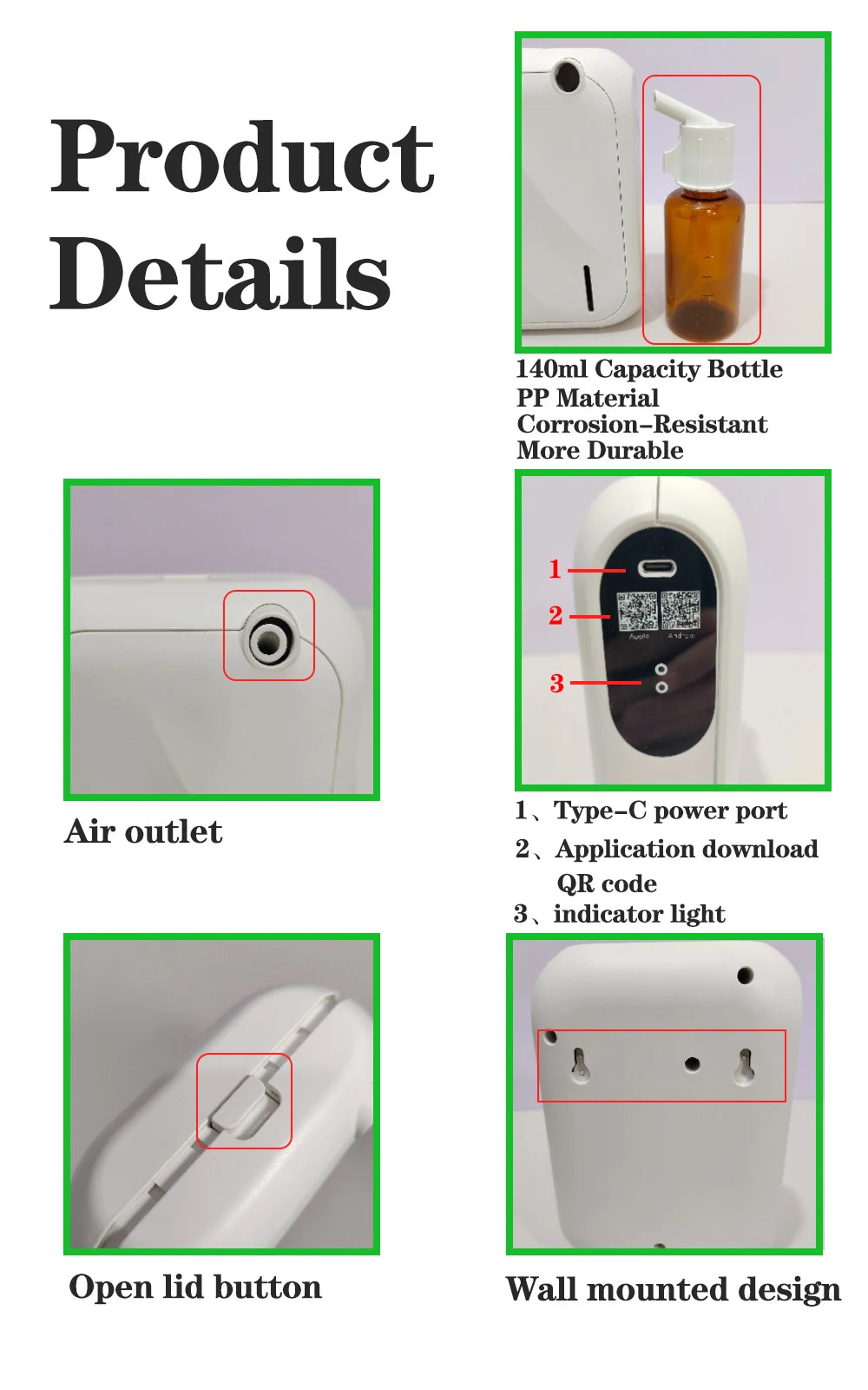 Diffuseur d'arômes – Machine à parfum couvrant 200 m³, diffuseur de parfum intelligent avec contrôle via application Bluetooth, distributeur d'huiles essentielles pour la maison, le bureau et la purification de l'air intérieur