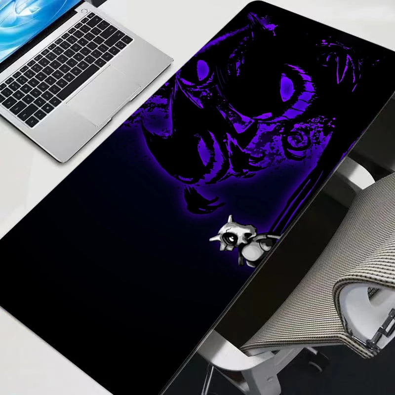 Gengar-Inspired Kawaii Gaming Mouse Pad XXL | Purple Ghost Character Desk Mat for Keyboard & PC Setup
