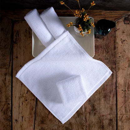 10 Toallas Blancas de Algodón – Pequeñas Toallas de Mano para Cocina, Hotel, Restaurante, Guardería y Salones de Belleza, Suaves y Absorbentes para Uso Doméstico y Comercial