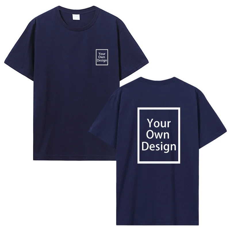 Camiseta de Algodón Personalizada – Camiseta de Verano de Manga Corta para Hombre | Foto, Logotipo y Diseño Personalizado Impreso DIY Ropa Casual