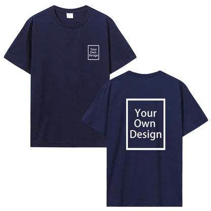 Camiseta de Algodón Personalizada – Camiseta de Verano de Manga Corta para Hombre | Foto, Logotipo y Diseño Personalizado Impreso DIY Ropa Casual