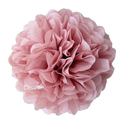 5PCS Tissue Paper Pom Poms – 4–12 Inch Paper Flower Balls for Weddings, Birthdays & Party Decorations