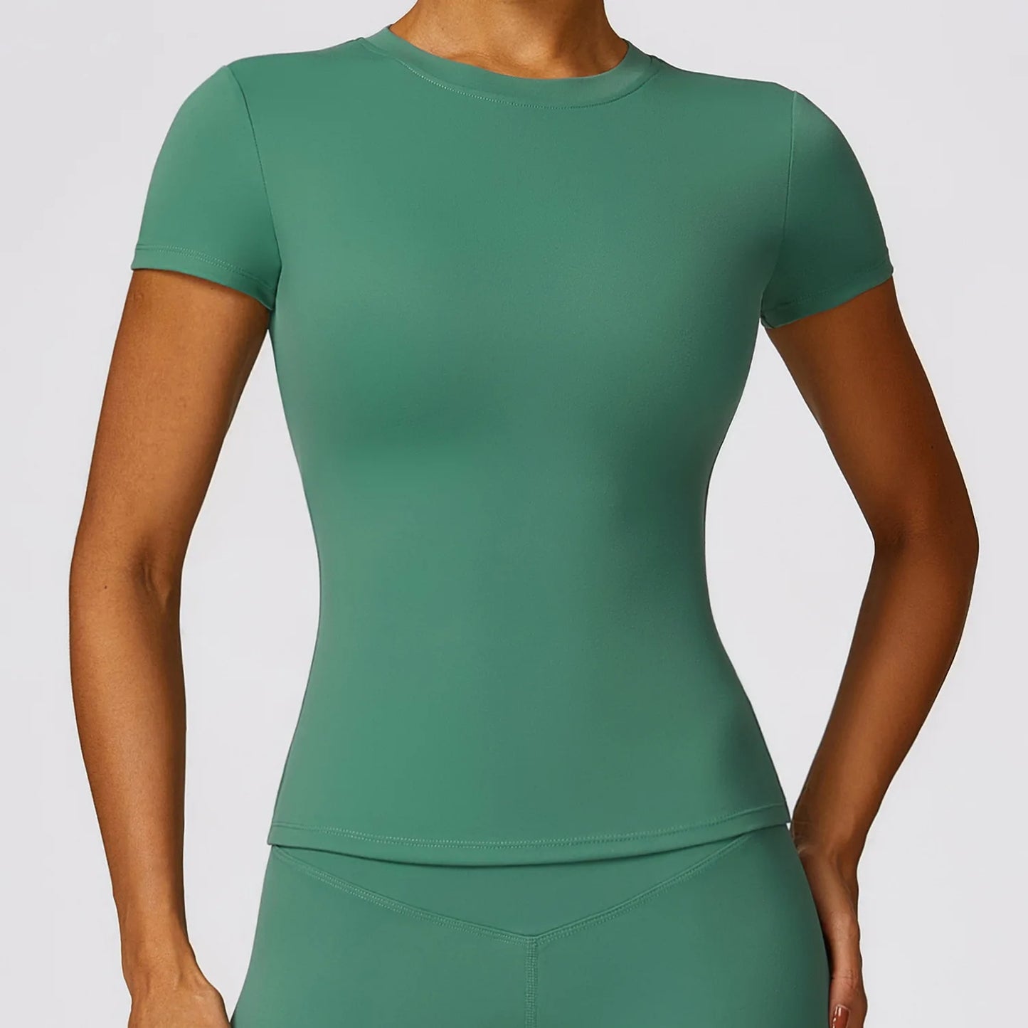 Camiseta de running NCLAGEN para mujer – Top deportivo transpirable de manga corta para gimnasio, yoga, fitness, entrenamiento y ropa deportiva