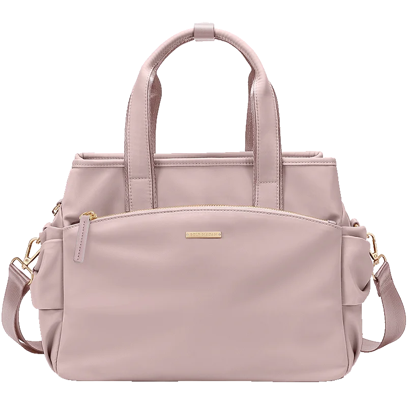 GOLF Women's Nylon Bucket Handbag Apricot Shoulder Crossbody Bag with Top Handle Large Capacity