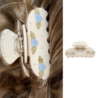Pinzas para el pelo de cereza bonitas – Pinzas para el pelo de acetato con diamantes de imitación de frutas, flores y mariposas para mujeres y niñas | Accesorios para el pelo de moda Kawaii