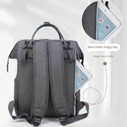 Large Capacity Baby Diaper Backpack with Stroller Hanging Bag & Changing Mat – Waterproof Maternity Nursing Bag for Moms