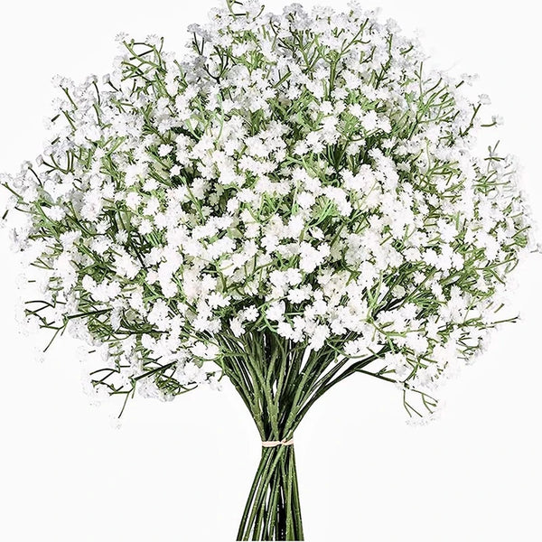1Pcs 63cm Artificial Baby’s Breath Flowers – Realistic Gypsophila Faux Floral Stem for DIY Bouquets, Wedding, Party & Home Decoration