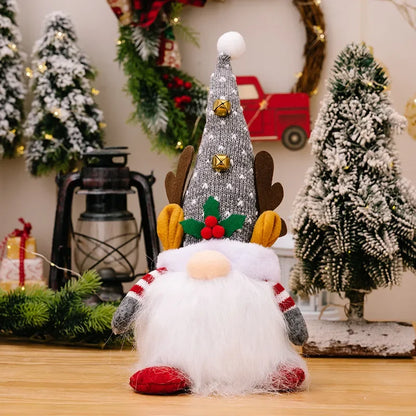 1–3PCS Christmas Gnome Reindeer Decorations 2026 – LED Glowing Gnome Doll Night Light for Xmas Tree, Home Decor, Gifts & New Year 2027