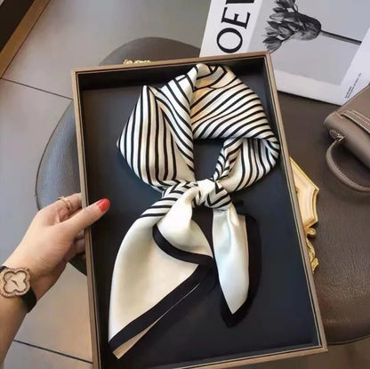 Women's Luxury Satin Silk Feel Square Scarf Printed Hair Scarf Neckerchief Bandana Hijab Wrap
