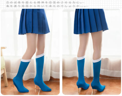 Tsukino Usagi Cosplay Costume Set – Outfit Props with Stocking Socks (Anime Character Dress-Up for Christmas, Halloween, Carnival & Party Events)