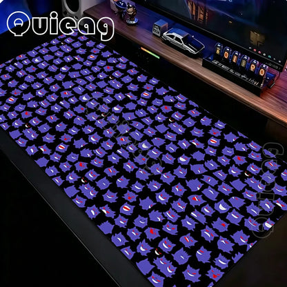Tapis de souris Gengar Anime Gaming – Grand tapis de bureau Pokémon antidérapant pour ordinateur portable, clavier et configuration PC