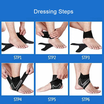 WRELS Sports Ankle Brace – Adjustable Compression Support Sleeve with Breathable Elastic Strap for Fitness & Athletics