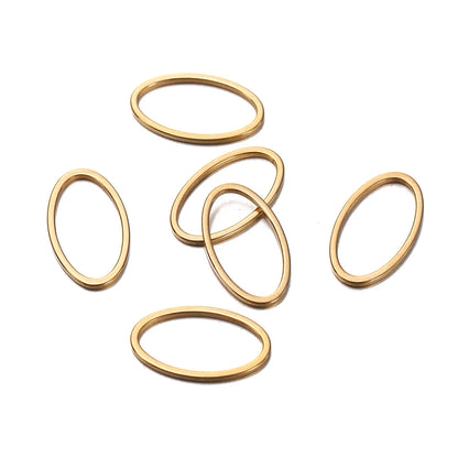 10 breloques géométriques creuses en acier inoxydable pour bijoux – Connecteurs de pendentif pour boucles d'oreilles, colliers et fabrication de bijoux