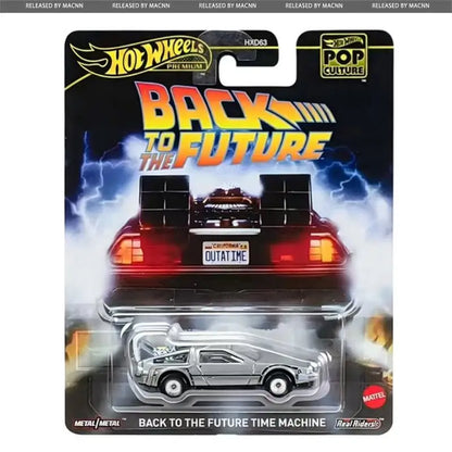Hot Wheels Premium Back to the Future Time Machine – 1:64 Scale Diecast Car, Pop Culture Collectible Toy & Gift for Boys