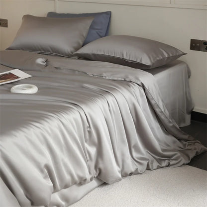 100% Mulberry Silk Bedding Set – Luxury Duvet Cover, Bed Sheet & Pillowcase Set