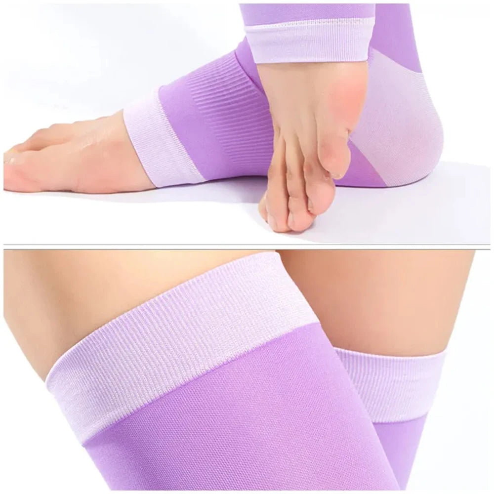 Open Toe Compression Socks – Calf Support Sleeves for Men & Women (Running, Cycling & Sports Recovery)