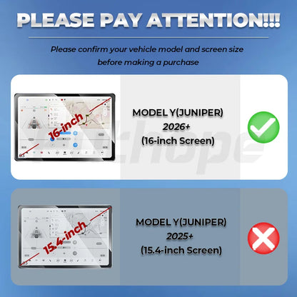 Futhope Protector de Pantalla de Vidrio Templado de 16 Pulgadas para Tesla Model Y y Model YL Juniper (2017–2026) – Película Protectora de Pantalla Central HD con Herramienta de Instalación