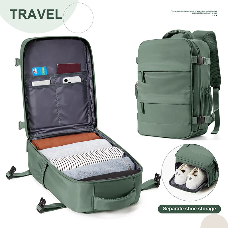Lumin 42x18x29cm Travel Backpack – Cabin-Size Hand Luggage Bag for Men & Women, Laptop Backpack for Travel, Work & Leisure