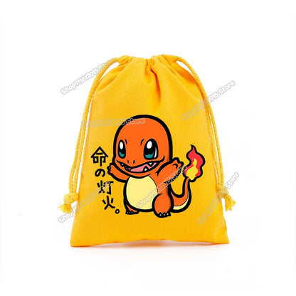 Pokémon Drawstring Storage Bags – Pikachu, Squirtle, Charmander & Charizard Party Gift Pouch