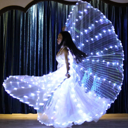 LED Light-Up Butterfly Fairy Wings – Luminous Costume Wings for Dance, Parties, Cosplay & Stage Performances