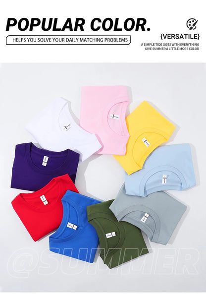 Women’s 100% Cotton Solid T-Shirt Summer Casual Sporty Loose Short Sleeve O-Neck Tee White Black